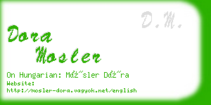 dora mosler business card